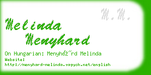 melinda menyhard business card